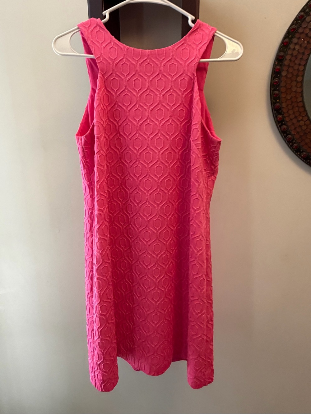 Lilly Pulitzer Sleeveless Pink Textured Shift Dress